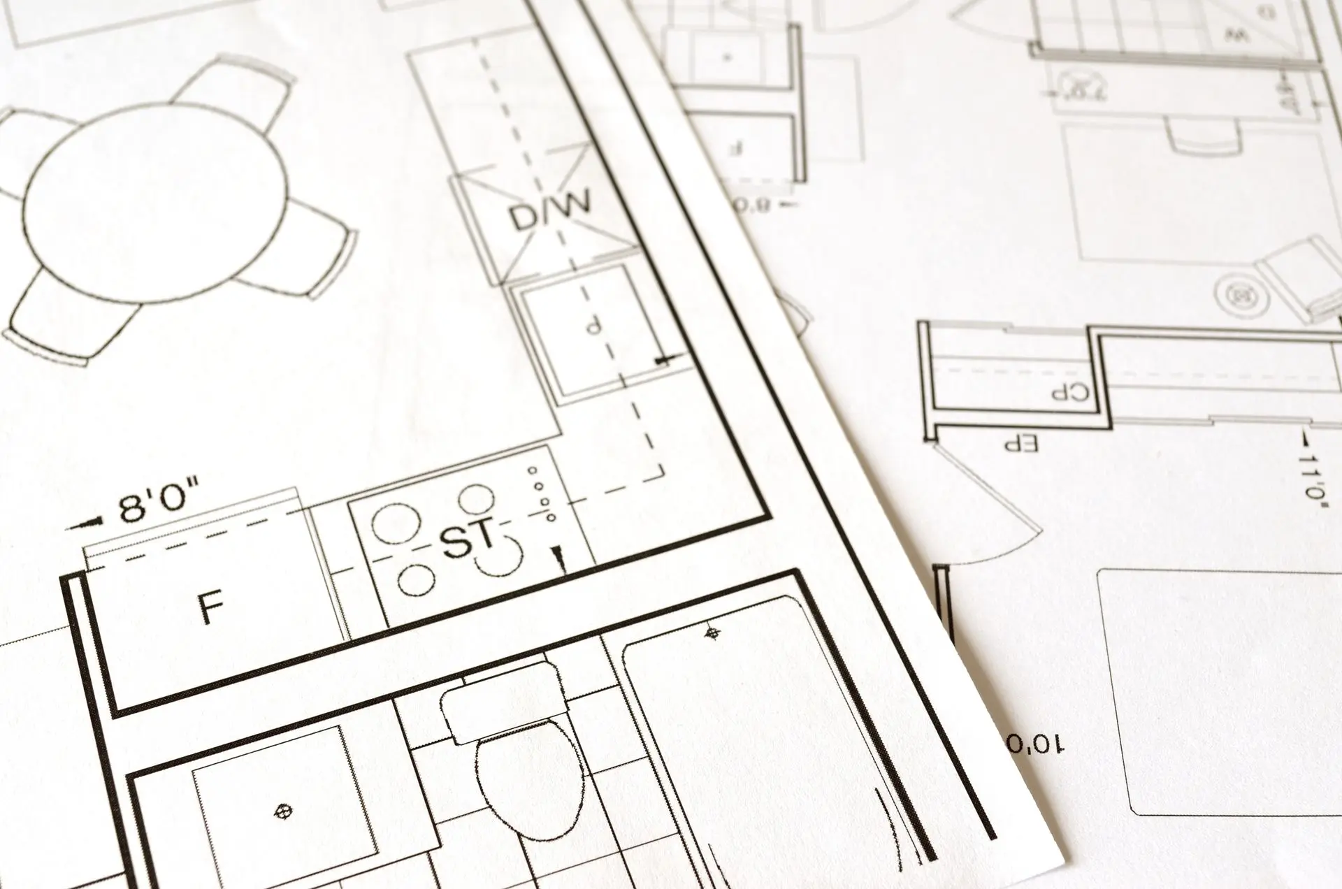 Custom floor plan drawing for a Southeast Texas home remodel